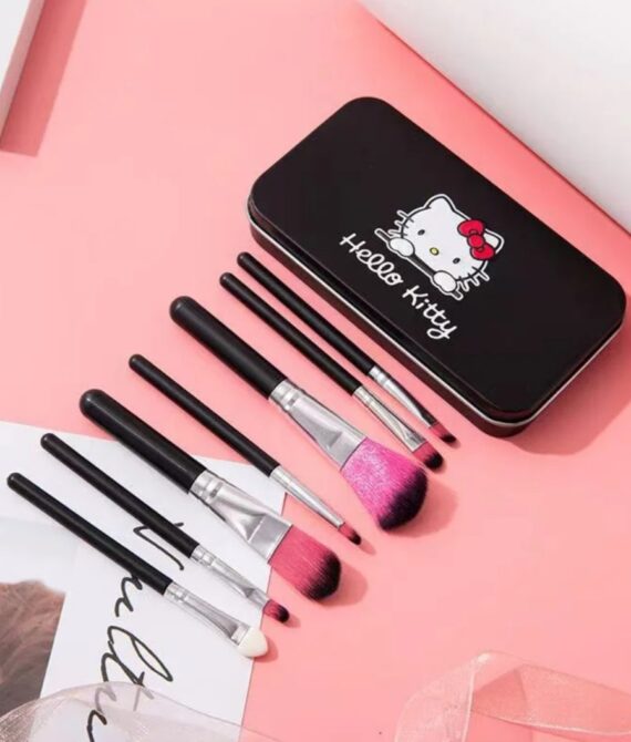 Hello Kitty Professional 7 Pcs Travel Brush Set